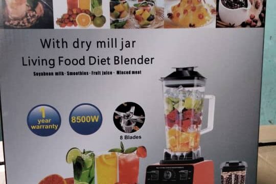 KENWOOD COMMERCIAL GRINDER BLENDER WITH DRY MILL JAR LIVING FOOD DIET BLENDER SOYABEAN SMOOTHIES FRUIT JUICE MIXED MEAT 8500W 8-BLADES GERMAN QUALITY